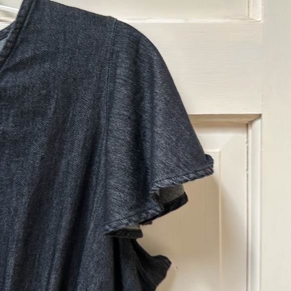 Yes, it has pockets! V-neck, flutter sleeve, ruffled hem - Picture 3 of 7